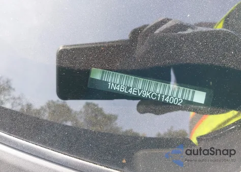 2019 Nissan Altima 2.5 Sl из США, поврежденный, VIN 1N4BL4EV9KC114002